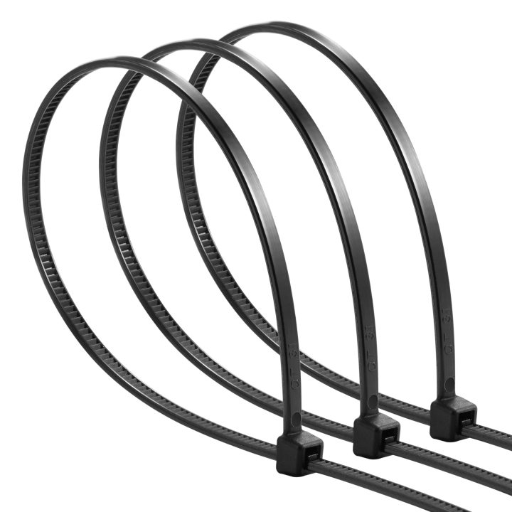 Ewent EW1564 Nylon Black Parallel Entry Cable Tie 100 piece(s)
