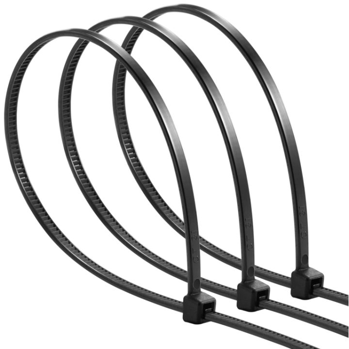 Ewent EW1564 Nylon Black Parallel Entry Cable Tie 100 piece(s)