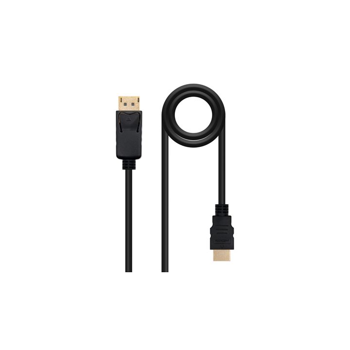 Nanocable Cable Conversor DISPLAYPORT a HDMI, DP/M - HDMI/M, Negro, 1…