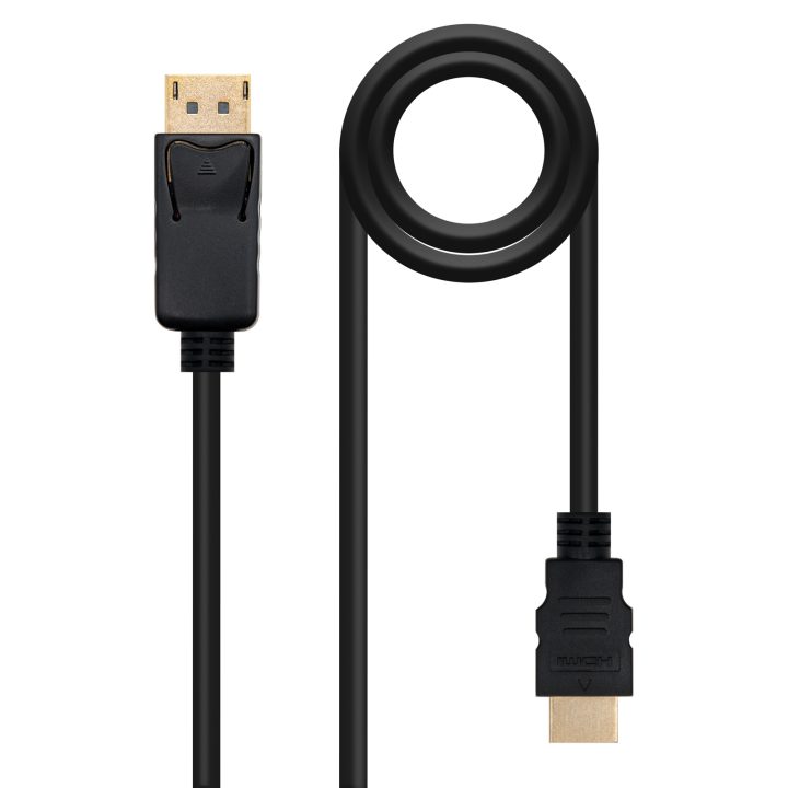 Nanocable Cable Conversor DISPLAYPORT a HDMI, DP/M - HDMI/M, Negro, 1…