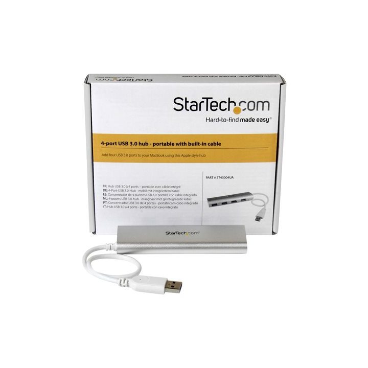 StarTech.com 4-Port USB 3.0 Hub - USB-A Hub - Bus-Powered - 5Gbps -…