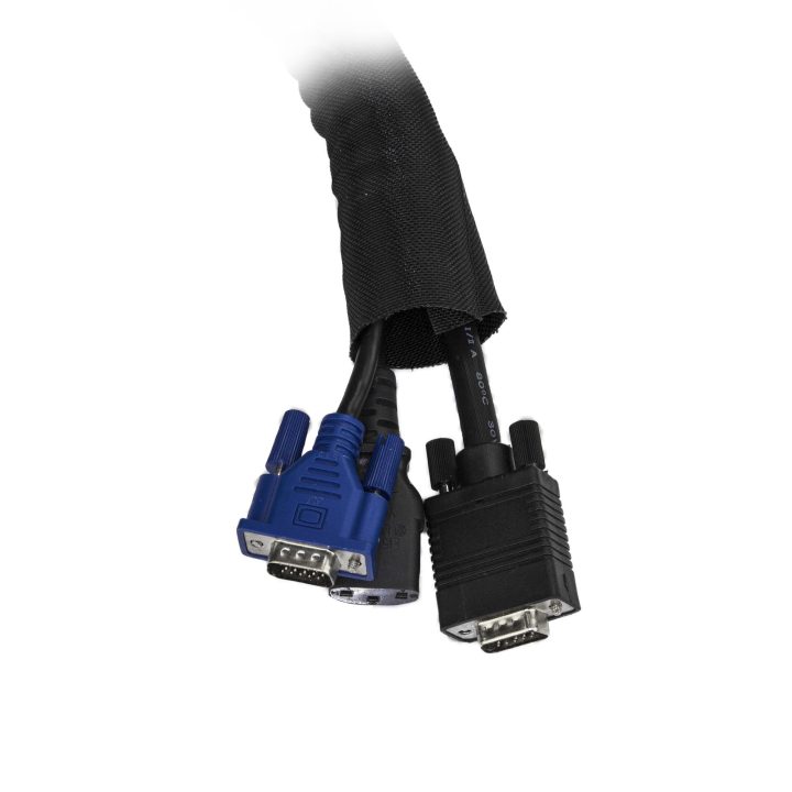 StarTech.com 2m Cable Management Sleeve - Flexible Spiral Cable Wrap…