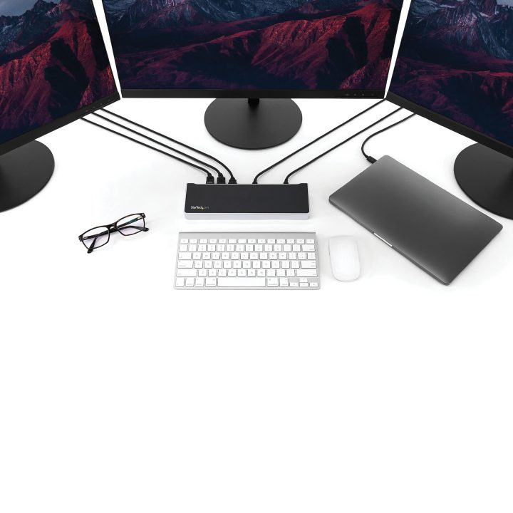StarTech.com Dock USB-C para 3 Monitores 4K com 5 Portas USB 3.2…