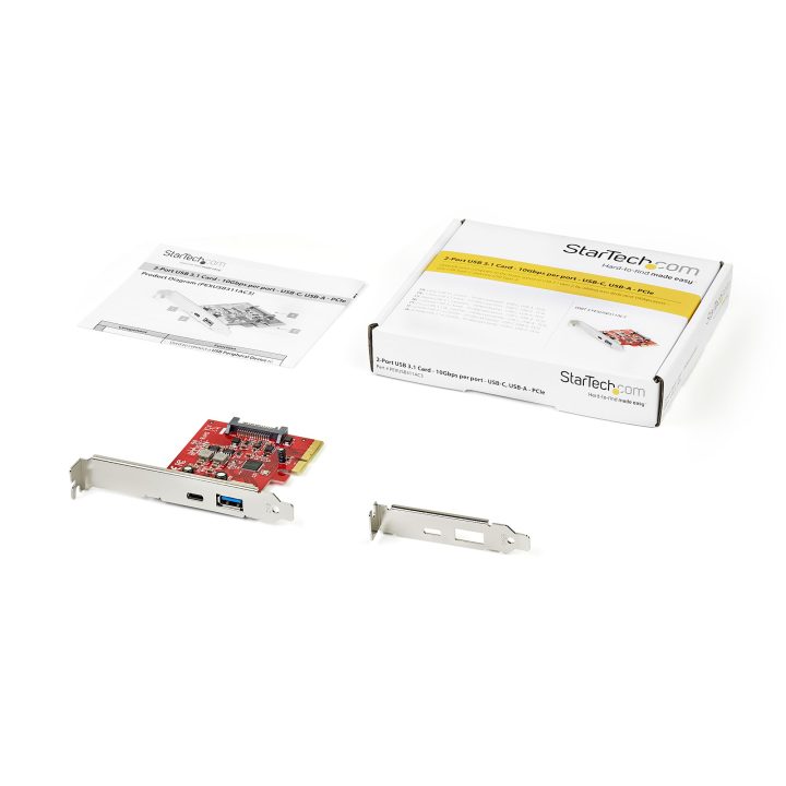 StarTech.com 2-Port PCI Express USB-C USB-A Card - USB 3.2 Gen 2…