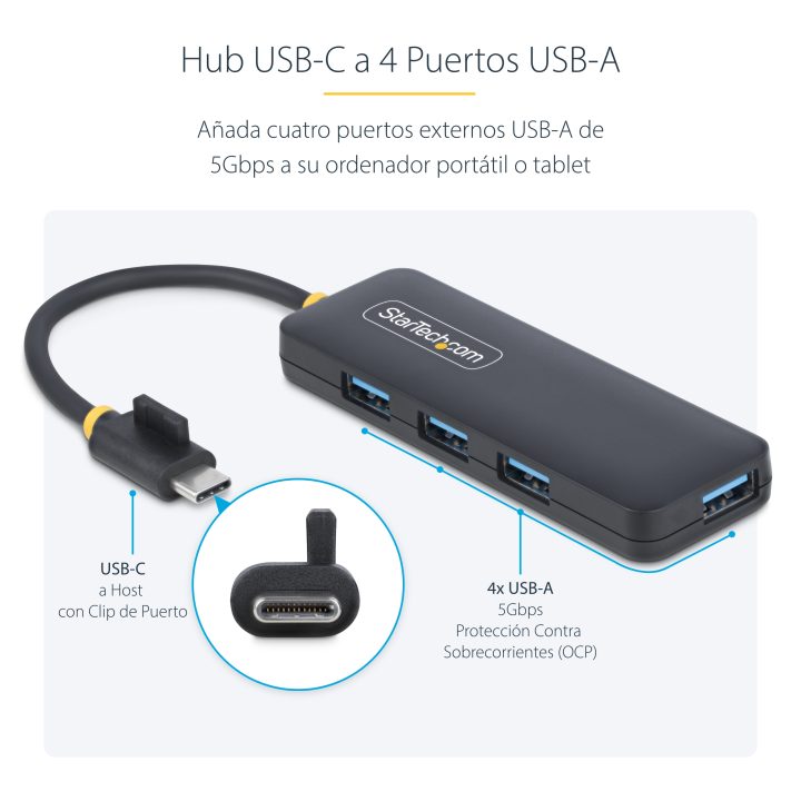 StarTech.com Hub USB-C de 4 Portas - Repartidor USB Tipo C para 4…