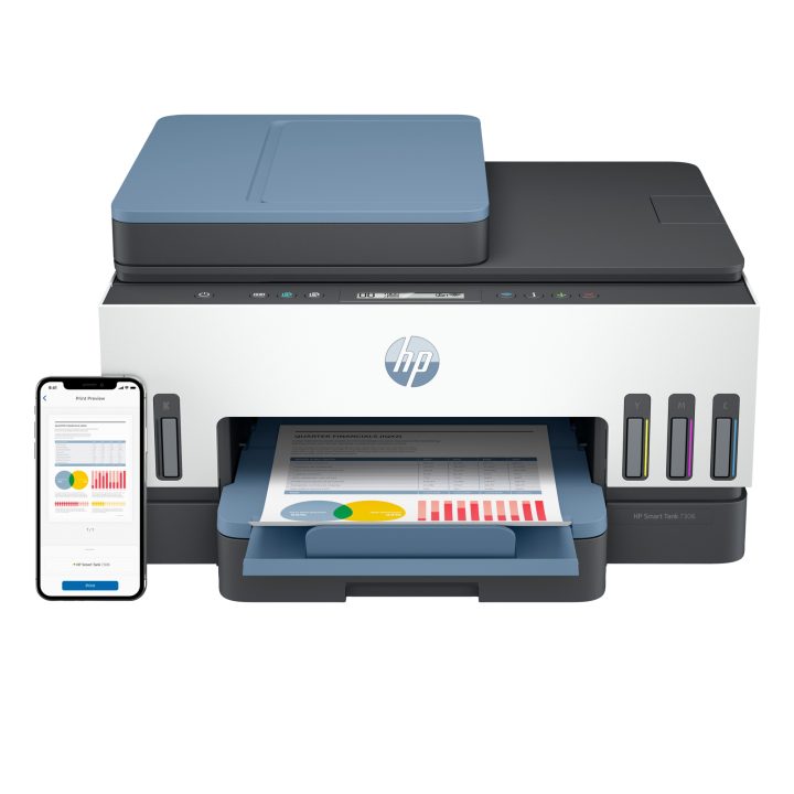 HP Smart Tank 7306 Inalámbrico All-in-One Color Impresora, Impresión…