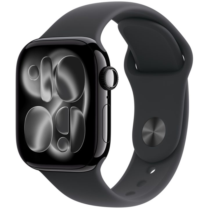 Apple Watch S11 GPS + Cellular Smartwatch 42mm Jet Black Aluminum…