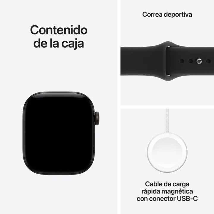 Apple Watch S12 GPS + Cellular Smartwatch 42mm Black Sport Band S-M…