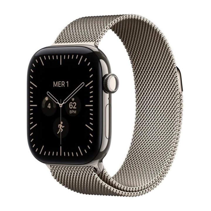 Smartwatch Apple watch S12 GPS + cell 42mm natural titanium milanese…
