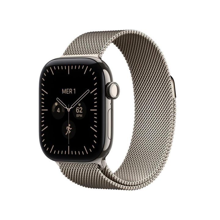 Smartwatch Apple watch S12 GPS + cell 42mm natural titanium milanese…