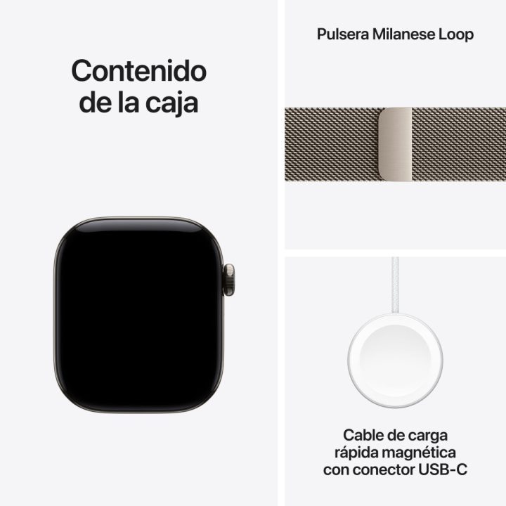 Smartwatch Apple watch S12 GPS + cell 42mm natural titanium milanese…