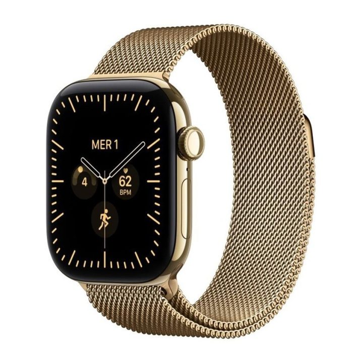 Apple Watch S12 GPS + Cellular 42mm Radiant Gold Titanium Milanese…