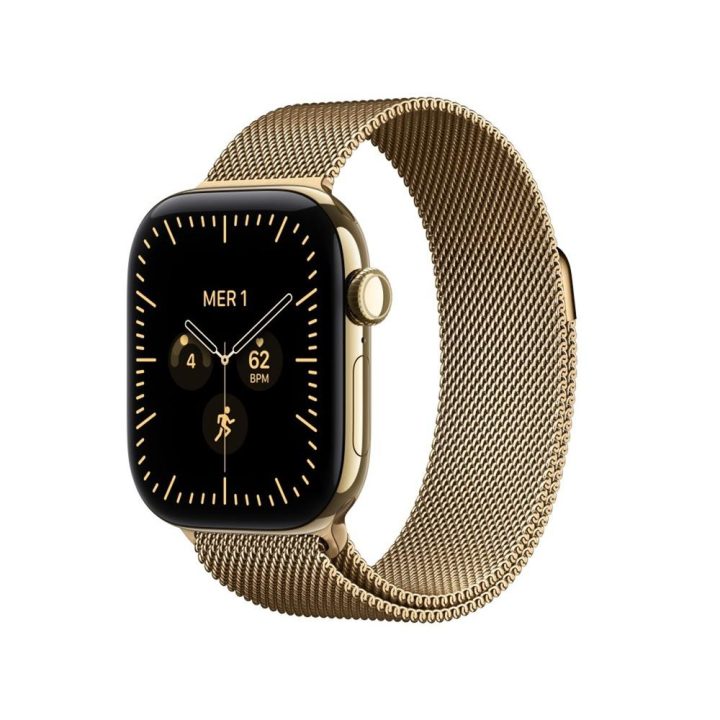 Apple Watch S12 GPS + Cellular 42mm Radiant Gold Titanium Milanese…