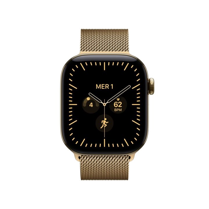 Apple Watch S12 GPS + Cellular 42mm Radiant Gold Titanium Milanese…
