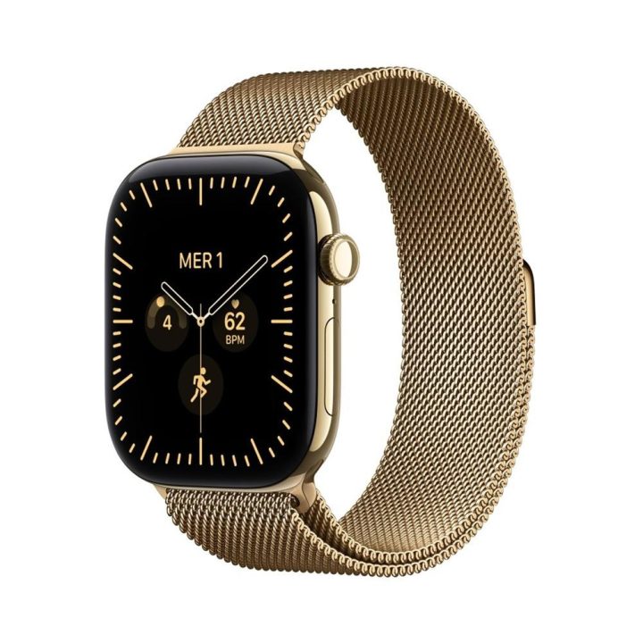 Apple Watch S12 GPS + Cellular 46mm Radiant Gold Titanium Milanese…