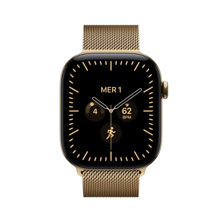 Apple Watch S12 GPS + Cellular 46mm Radiant Gold Titanium Milanese…