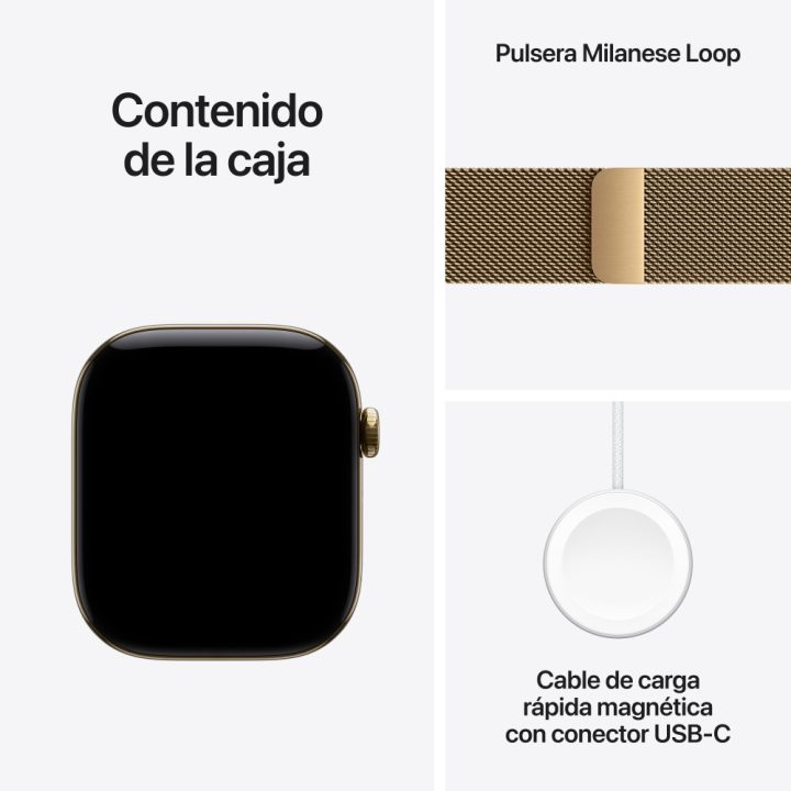 Apple Watch S12 GPS + Cellular 46mm Radiant Gold Titanium Milanese…