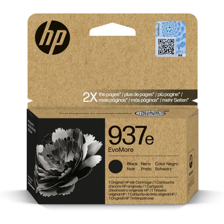 HP Cartucho de Tinta Original EvoMore 937e preto