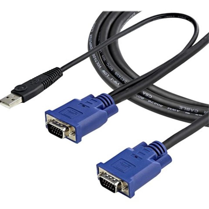 StarTech.com Cabo KVM de 3m Ultra Fino Tudo em Um VGA USB HD15 - 10ft…