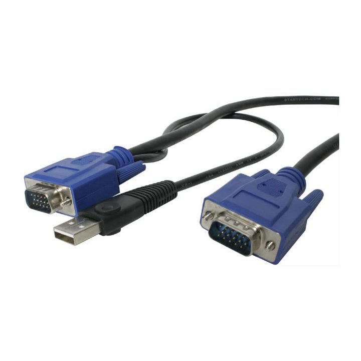 StarTech.com 3m Ultra-Thin All-in-One VGA USB HD15 KVM Cable - 10ft…