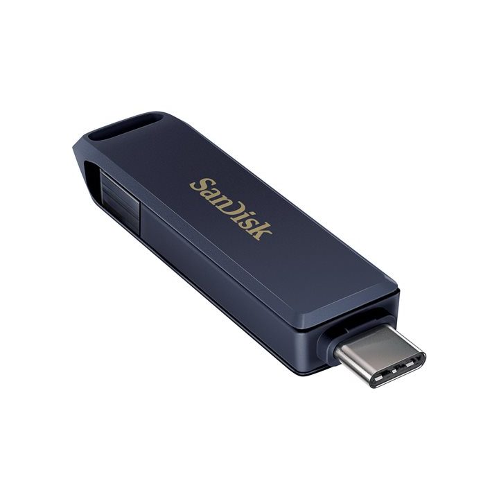 Memória USB-C-Lightning SanDisk 128GB phone drive azul metalizado…