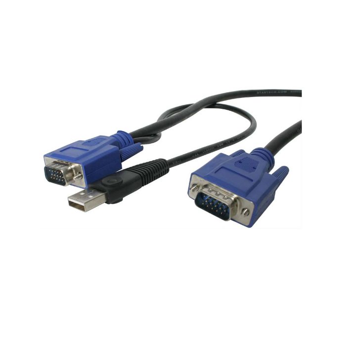StarTech.com 3m Ultra-Thin All-in-One VGA USB HD15 KVM Cable - 10ft…