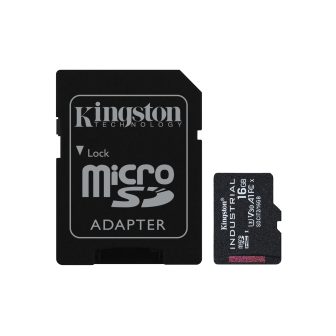 Kingston Technology Tarjeta 16GB microSDHC Industrial C10 A1 pSLC +…
