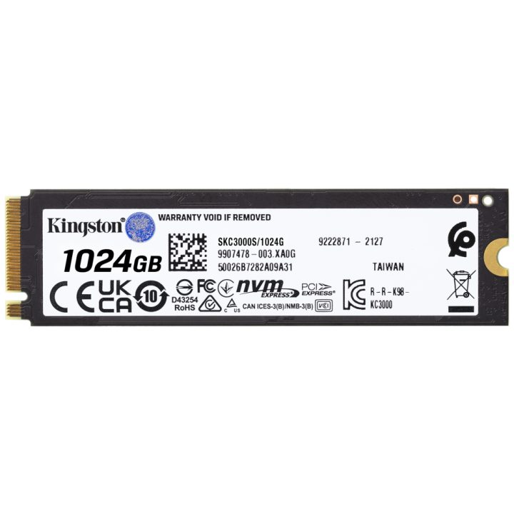Kingston Technology KC3000 1 TB M.2 NVMe PCIe 4.0
