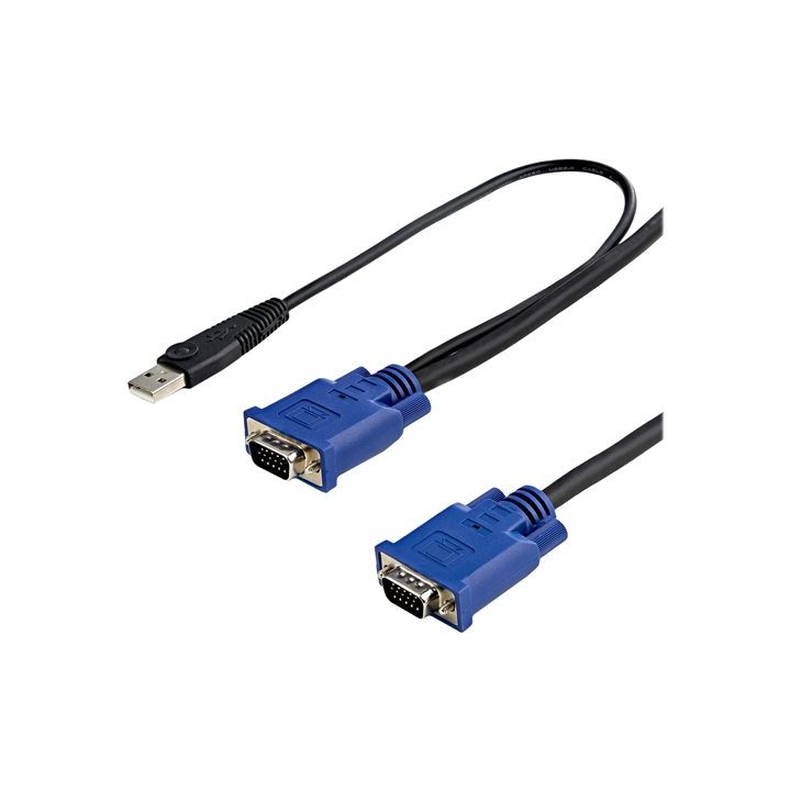 StarTech.com 3m Ultra-Thin All-in-One VGA USB HD15 KVM Cable - 10ft…