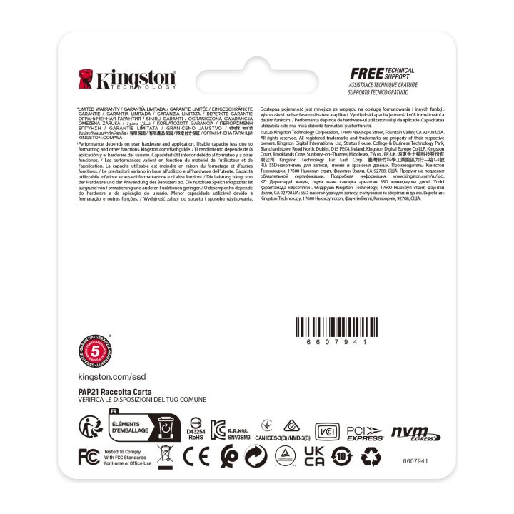 Kingston Technology 2000G NV3 M.2 2230 NVMe SSD