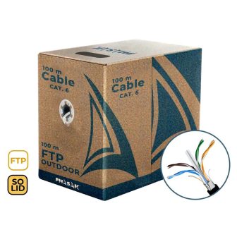 Phasak Bobina de cabo de rede exterior CCA sólido em caixa FTP cat. 6…