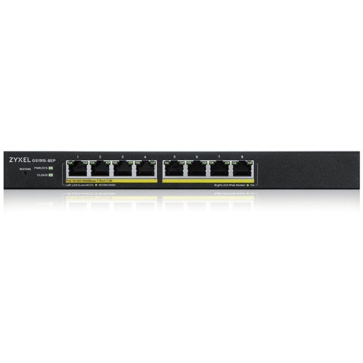 Zyxel GS1915-8 Managed L2 Gigabit Ethernet (10/100/1000) Black…
