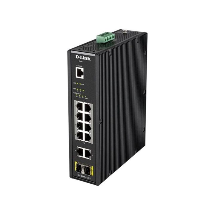 D-Link DIS-200G-12PS Managed L2 Gigabit Ethernet (10/100/1000) PoE…