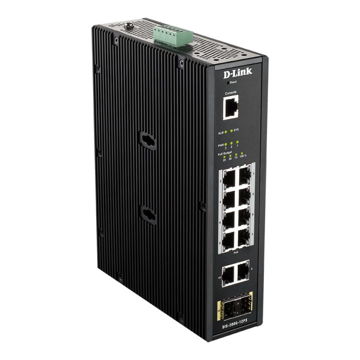 D-Link DIS-200G-12PS Managed L2 Gigabit Ethernet (10/100/1000) PoE…