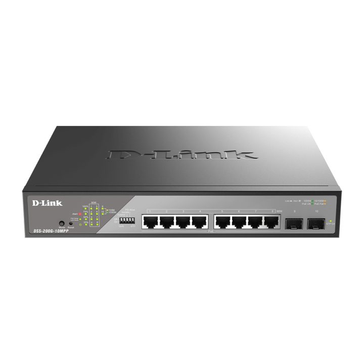 D-Link DSS-200G-10MPP Managed L2 Gigabit Ethernet (10/100/1000) PoE…