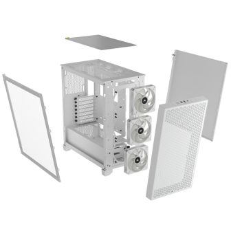 Caja Corsair 3000D airflow mid-tower cristal templado blanca…