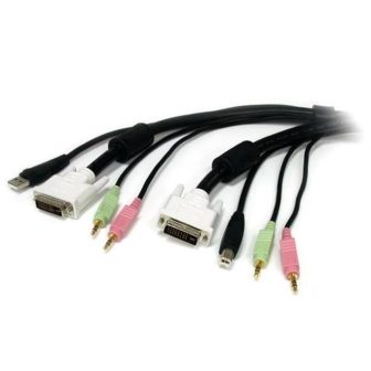 StarTech.com 4-in-1 KVM Cable 1.8m with DVI USB Audio and Microphone