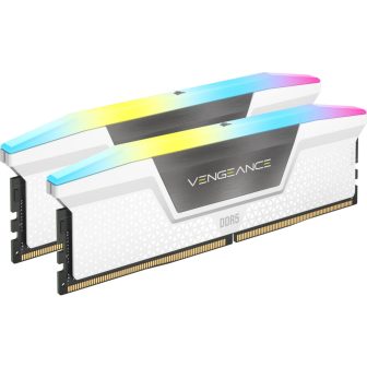 Corsair DDR5 Memory 32GB 2X16GB PC6400 Vengeance RGB White…