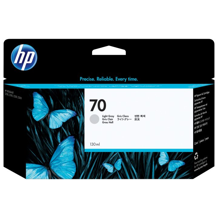HP Cartucho de tinta DesignJet 70 cinzento claro de 130 ml