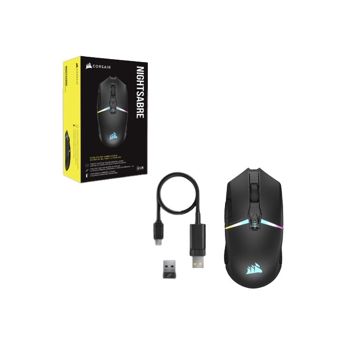 Corsair CH-931B011-EU ratón mano derecha RF Wireless + Bluetooth…