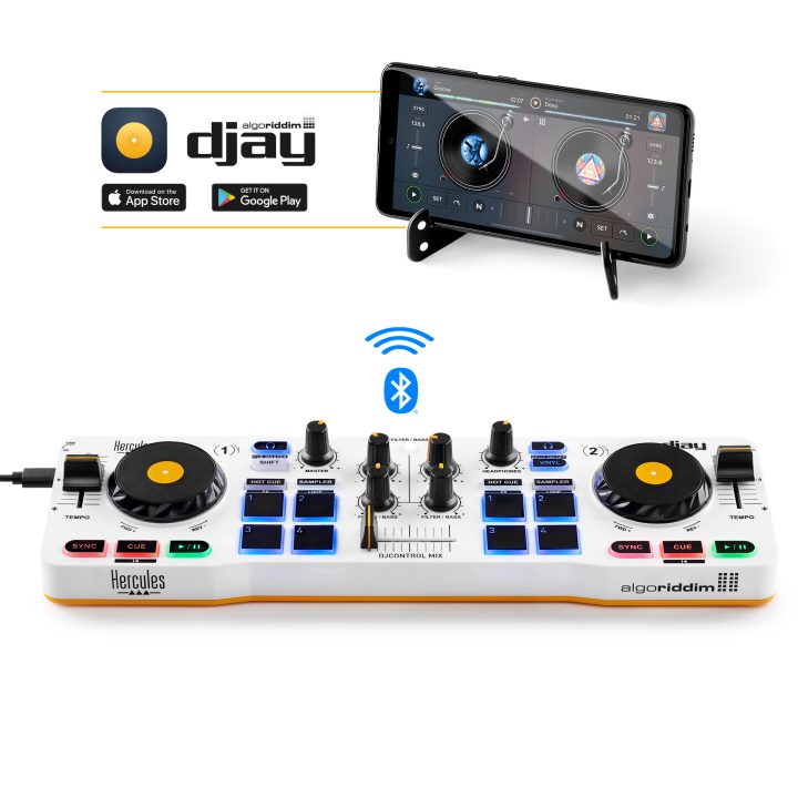 Hercules 4780921 2-Channel DJ Controller Black, White, Yellow