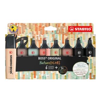 Stabilo BOSS NatureColors highlighter 6 piece(s) Chisel tip Black…
