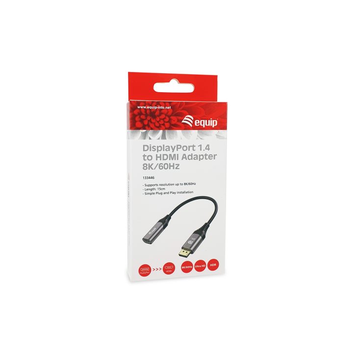 Equip Adaptador DisplayPort 1.4 para HDMI, 8K/60Hz