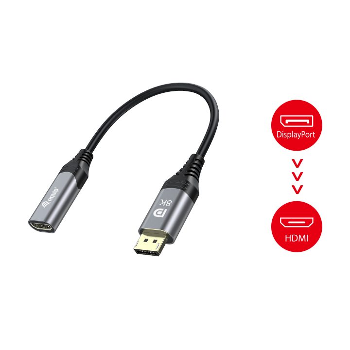 Equip Adaptador DisplayPort 1.4 para HDMI, 8K/60Hz