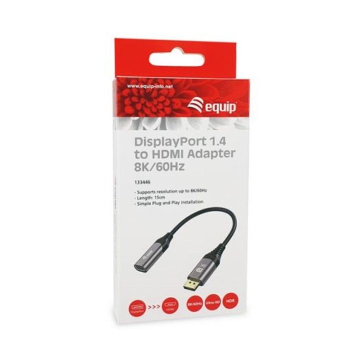 Equip DisplayPort 1.4 to HDMI Adapter, 8K/60Hz