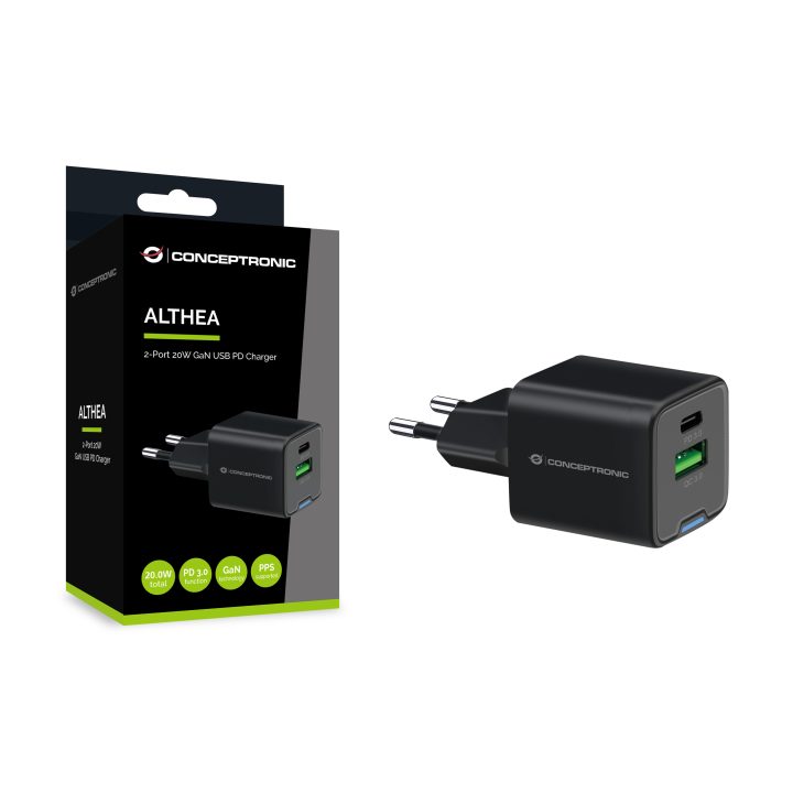 Conceptronic ALTHEA15B Universal Mobile Device Charger Black AC Fast…