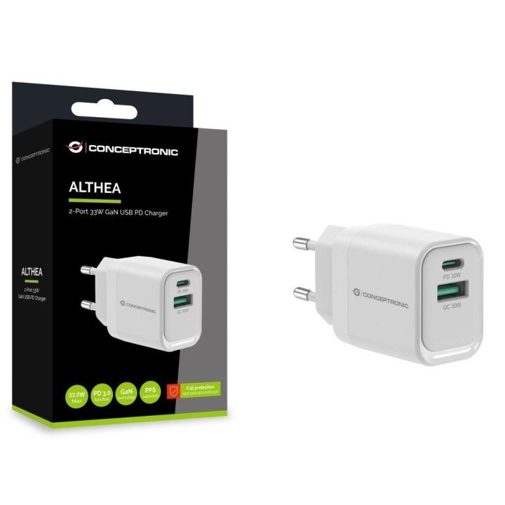 Conceptronic ALTHEA19W33 carregador de telemóvel Universal Branco…