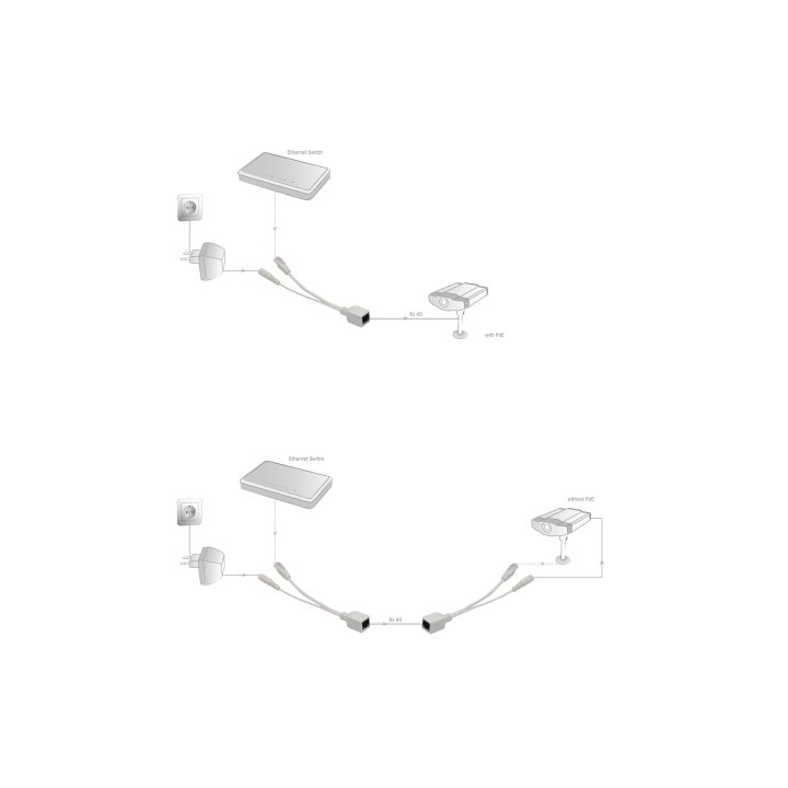 Adaptador e injetor PoE Ethernet rápido DIGITUS DN-95001