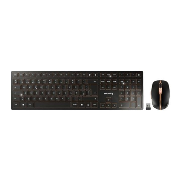 Teclado CHERRY DW 9100 SLIM com rato incluído RF Wireless Universal +…