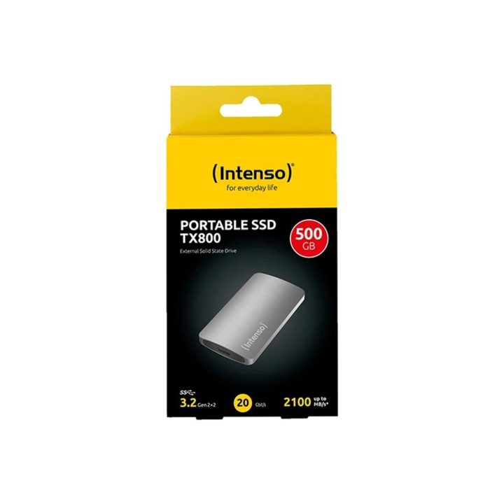 Intenso TX800 500GB USB-C External Solid State Drive SSD (3828450)